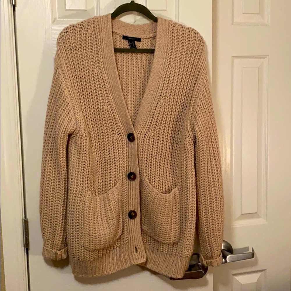 Forever 21, Size M, Pastel Pink Cardigan